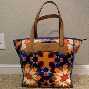 Fossil Bright Colored Canvas Tote 🦋